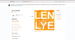 Desktop Screenshot of lenlye.bandcamp.com