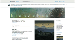 Desktop Screenshot of blondebearmusic.bandcamp.com