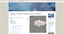 Desktop Screenshot of believeinsound.bandcamp.com