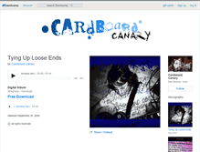Tablet Screenshot of cardboardcanary.bandcamp.com