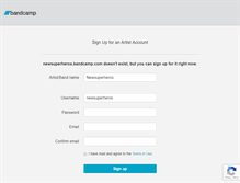 Tablet Screenshot of newsuperheros.bandcamp.com