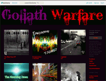 Tablet Screenshot of goliathwarfare.bandcamp.com