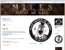 Tablet Screenshot of milesbeforewesleep.bandcamp.com