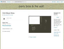 Tablet Screenshot of partybossandthewolf.bandcamp.com