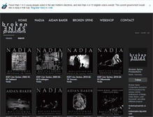 Tablet Screenshot of brokenspineprods.bandcamp.com