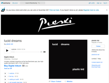 Tablet Screenshot of plastickid.bandcamp.com