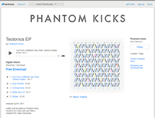 Tablet Screenshot of phantomkicks.bandcamp.com