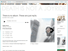 Tablet Screenshot of deathisnotajoyride.bandcamp.com