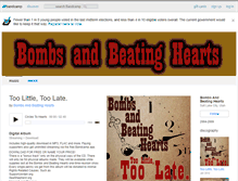 Tablet Screenshot of bombsandbeatinghearts.bandcamp.com