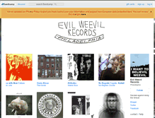 Tablet Screenshot of evilweevilrecords.bandcamp.com