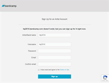 Tablet Screenshot of hp2010.bandcamp.com