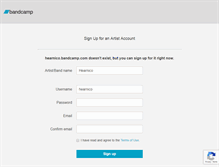 Tablet Screenshot of hearnico.bandcamp.com