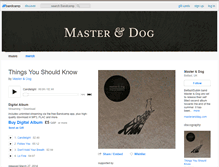 Tablet Screenshot of masteranddog.bandcamp.com