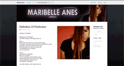 Desktop Screenshot of maribelleanes.bandcamp.com