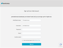 Tablet Screenshot of prismaticmusic.bandcamp.com