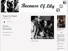 Tablet Screenshot of becauseoflily.bandcamp.com