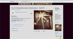 Desktop Screenshot of meaninginmasterpiece.bandcamp.com