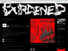 Tablet Screenshot of burdened.bandcamp.com