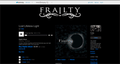 Desktop Screenshot of frailty.bandcamp.com