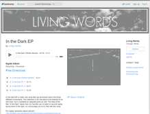 Tablet Screenshot of livingwords.bandcamp.com