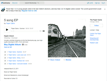 Tablet Screenshot of papergame.bandcamp.com
