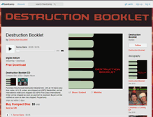 Tablet Screenshot of destructionbooklet.bandcamp.com