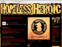Tablet Screenshot of hopelessheroic.bandcamp.com