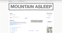 Desktop Screenshot of mountainasleep.bandcamp.com