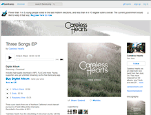 Tablet Screenshot of carelesshearts.bandcamp.com