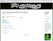 Tablet Screenshot of heavywaterexperiments.bandcamp.com