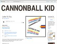 Tablet Screenshot of cannonballkid.bandcamp.com