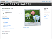 Tablet Screenshot of clothesforrobots.bandcamp.com