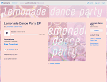 Tablet Screenshot of lemonadedanceparty.bandcamp.com