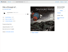 Tablet Screenshot of destroyedwater.bandcamp.com