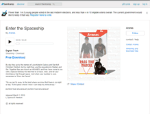 Tablet Screenshot of enterthespaceship.bandcamp.com