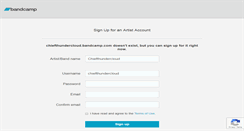 Desktop Screenshot of chiefthundercloud.bandcamp.com