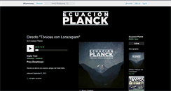 Desktop Screenshot of ecuacionplanck.bandcamp.com