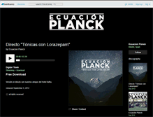Tablet Screenshot of ecuacionplanck.bandcamp.com