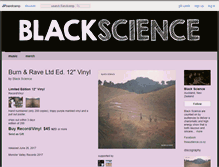 Tablet Screenshot of blackscience.bandcamp.com