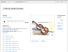 Tablet Screenshot of carolemukogawa.bandcamp.com