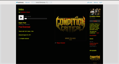 Desktop Screenshot of conditioncriticalnj.bandcamp.com