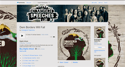 Desktop Screenshot of endangeredspeeches.bandcamp.com