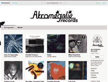 Tablet Screenshot of akromegalierecords.bandcamp.com